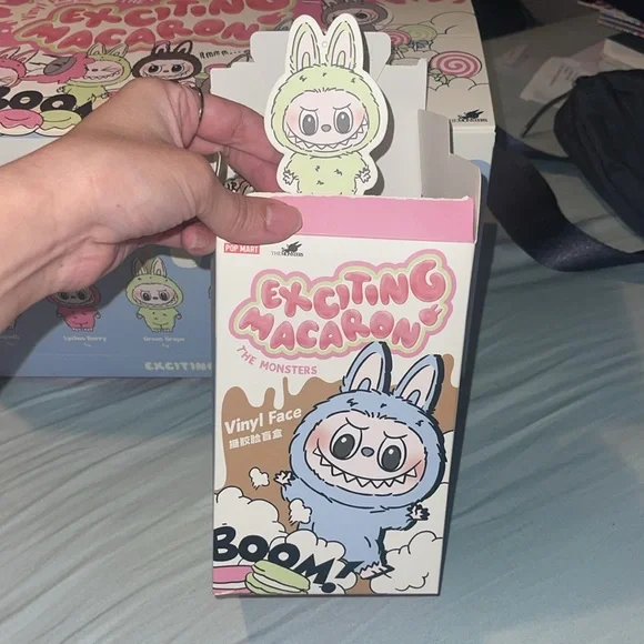 Pop Mart LABUBU Exciting Macaron Vinyl Face Toy The monsters open box sealed bag - Picture 2 of 14